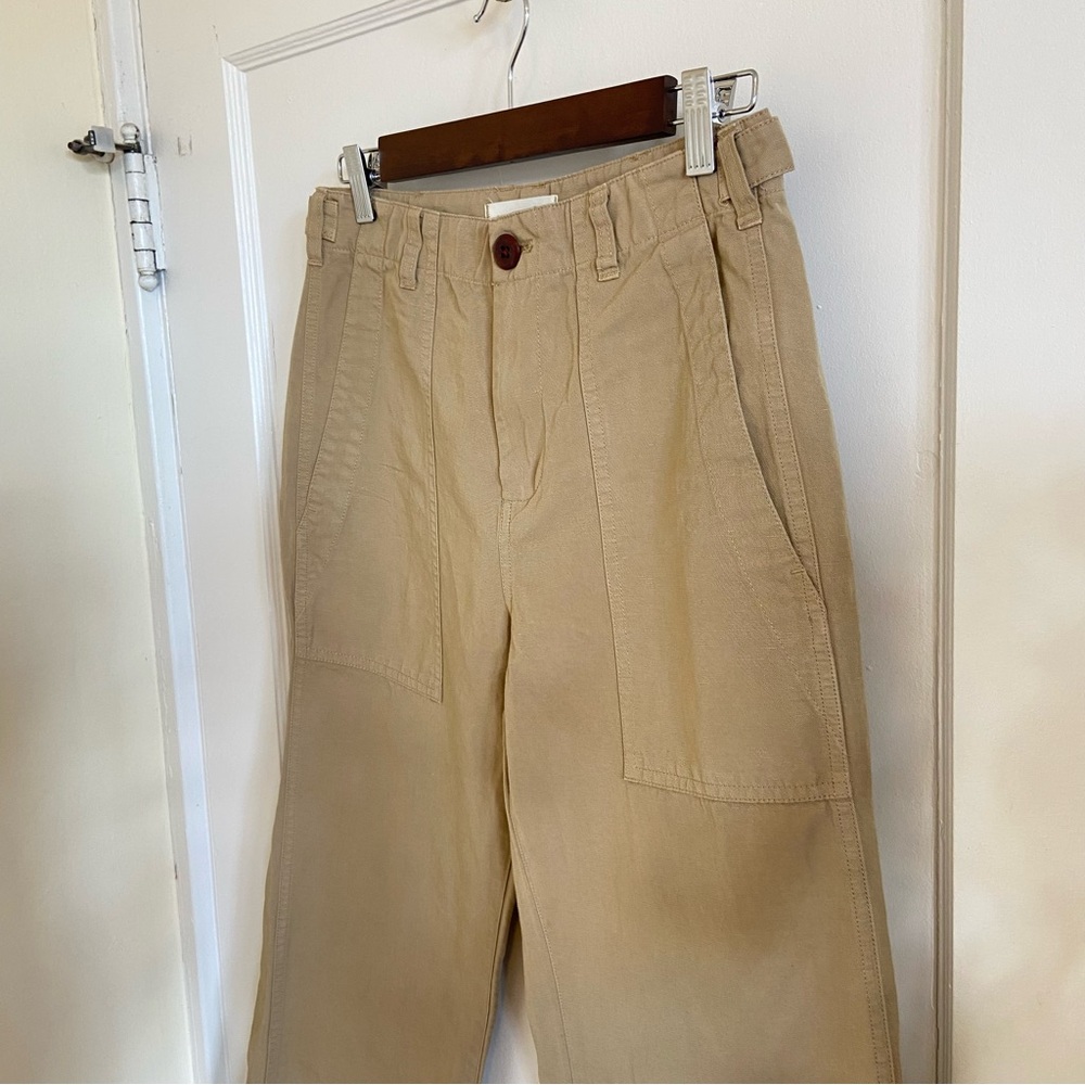 Alex Mill Neil Utility Straight Leg Linen‎ Blend Pant Size 0 - Picture 4 of 15